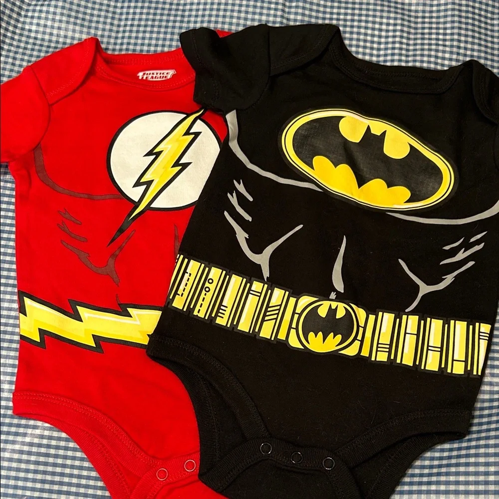 Superhero Baby Onesies - Red and Black